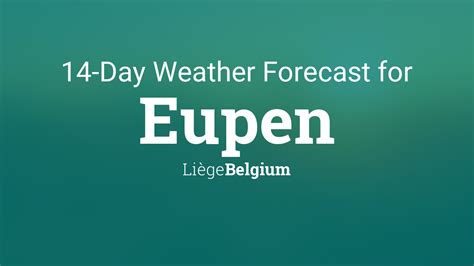 weerbericht eupen|Weather in Eupen, Liège, Belgium